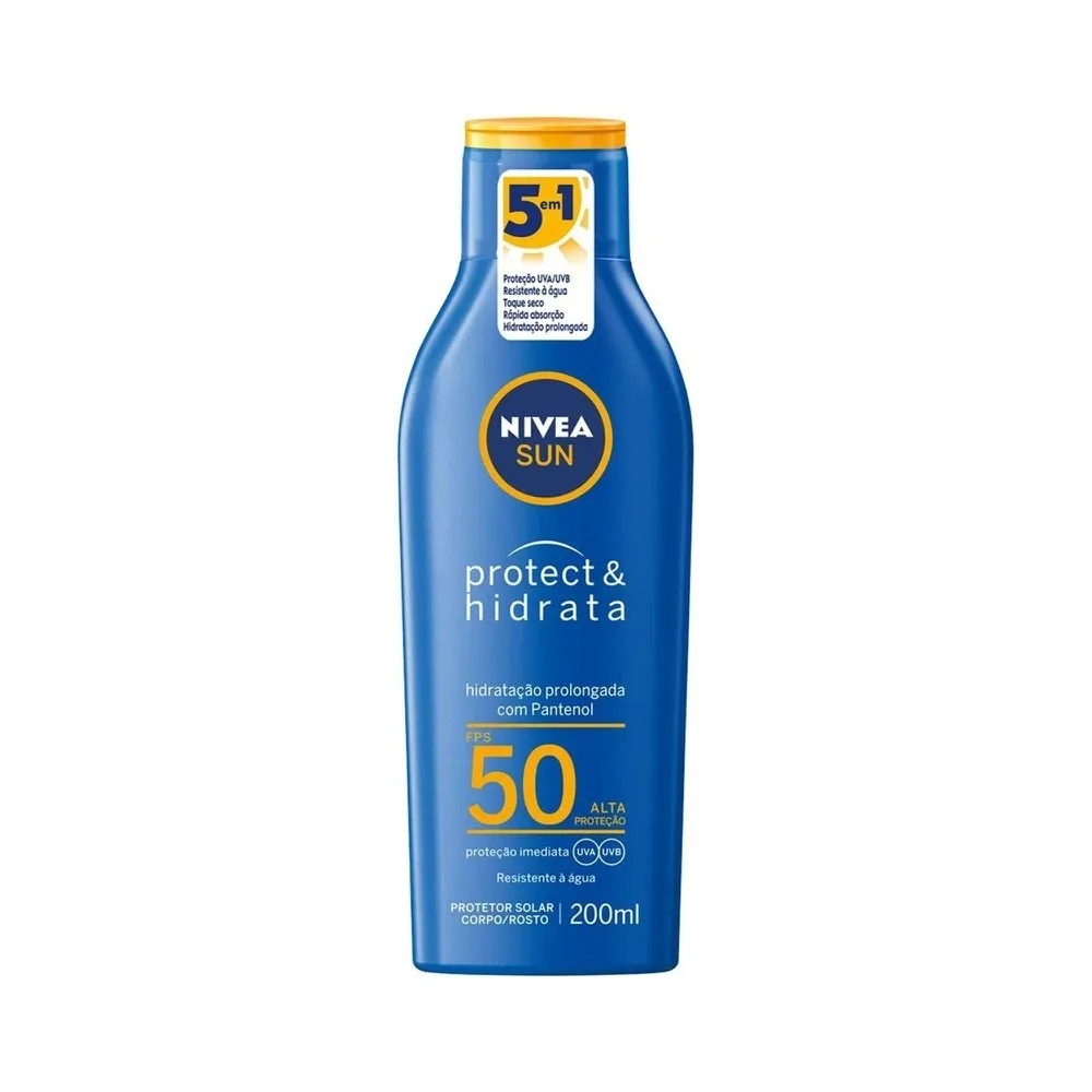 Protetor Solar NIVEA SUN Protect & Hidrata FPS 50 200ml, foto 1