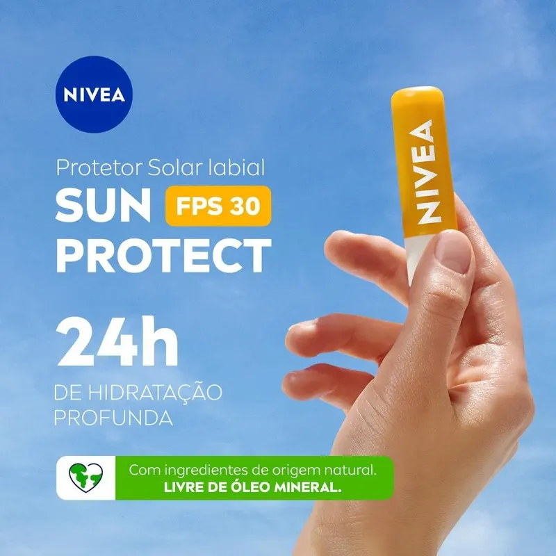 Hidratante Labial NIVEA Sun Protect FPS 30 4,8g, foto 2