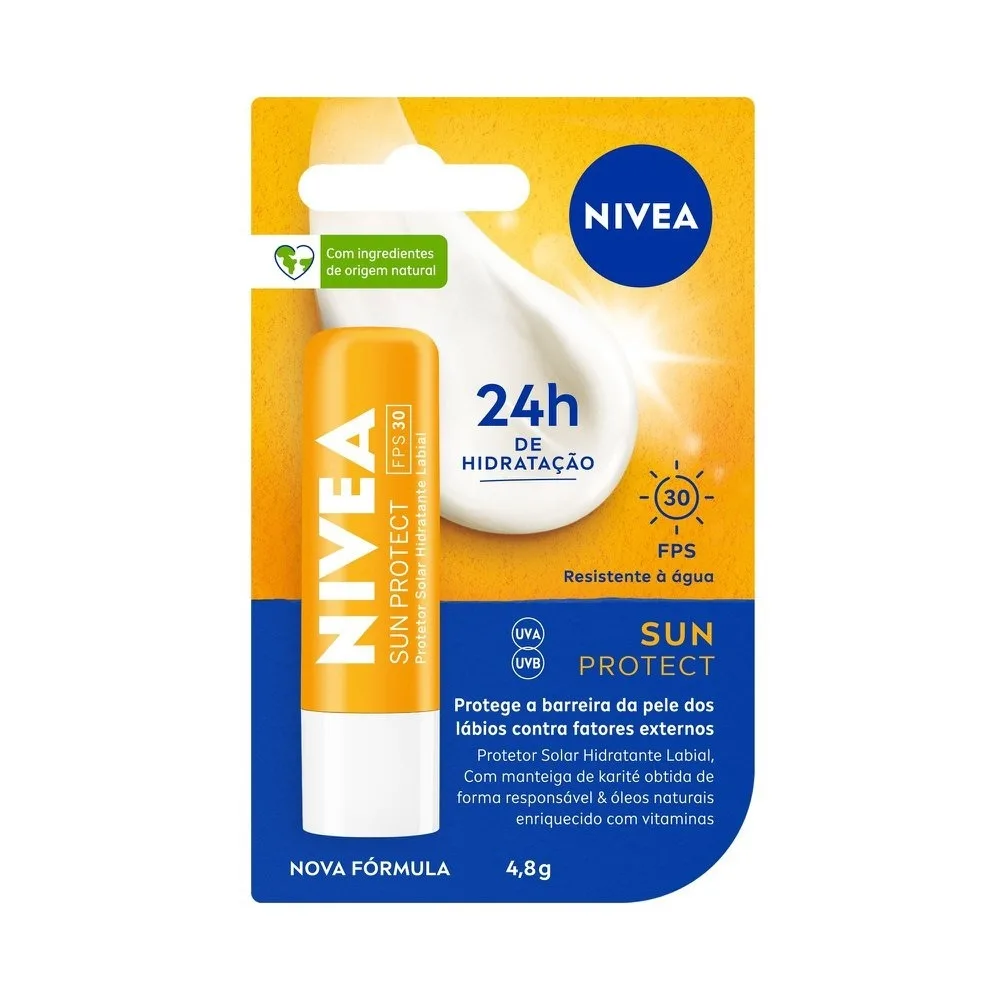 Hidratante Labial NIVEA Sun Protect FPS 30 4,8g, foto 1