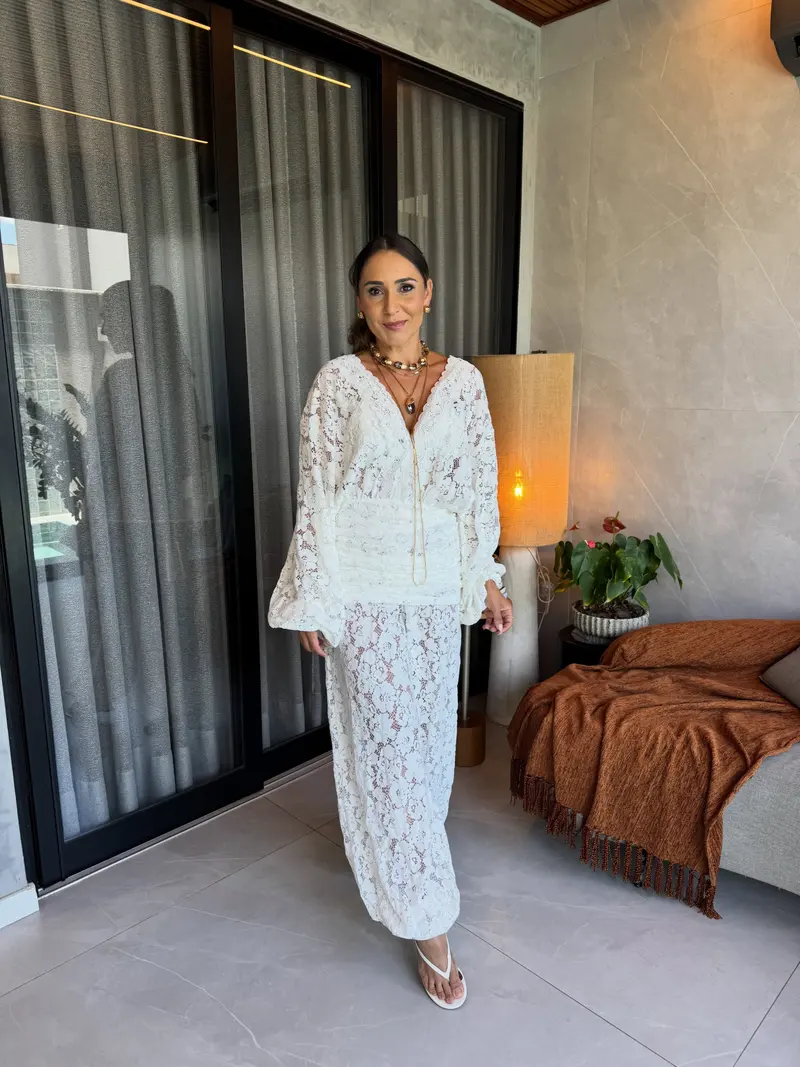 Macacão de Renda Branco