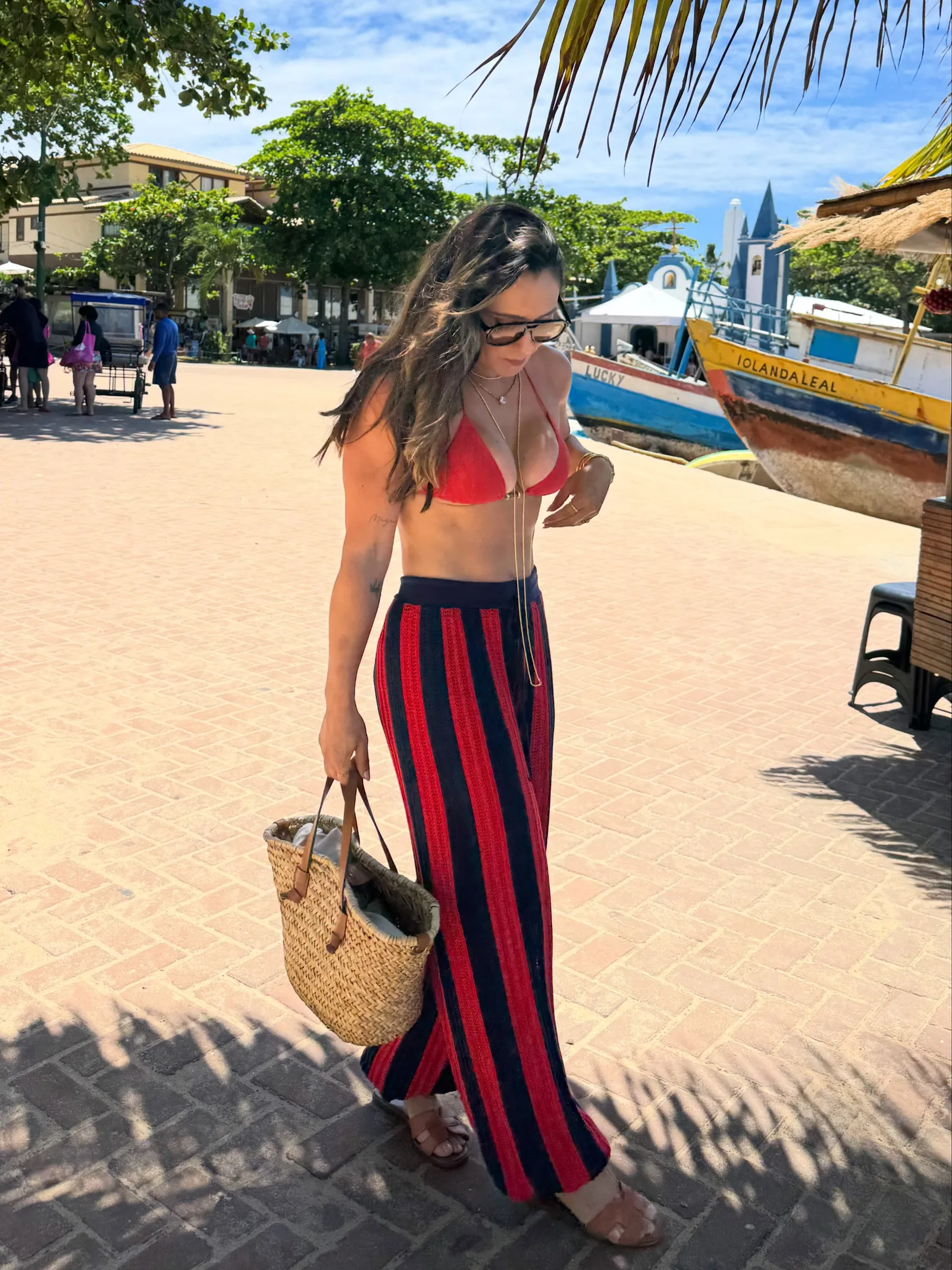 Calça Aladin de Modal Listrada, foto 1