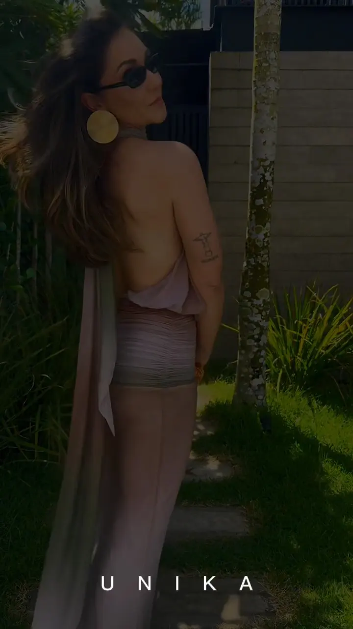 Vestido Longo de Tule Frente Única Rosé, foto 2