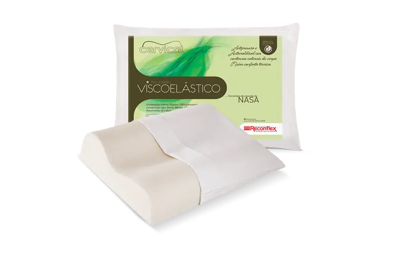 Travesseiro Reconflex Visco Cervical Firme 45x65