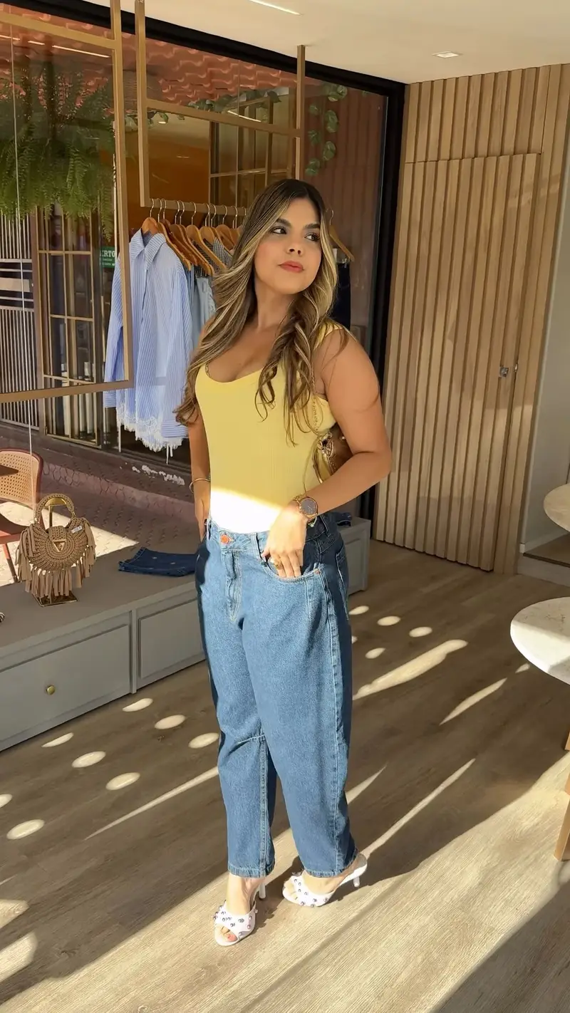 Calça Balloon Jeans