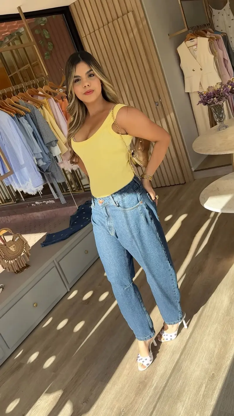 Calça Balloon Jeans