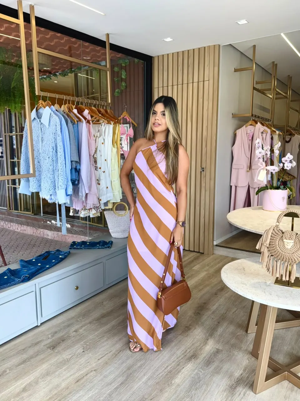 VESTIDO LONGO DUO STRIPE